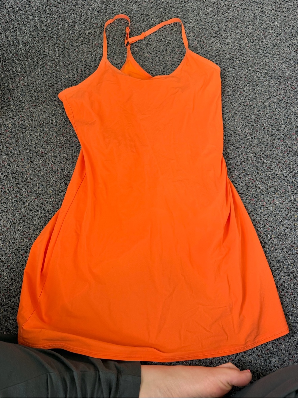 Outdoor Voices Bright Orange Strappy Mini Dress